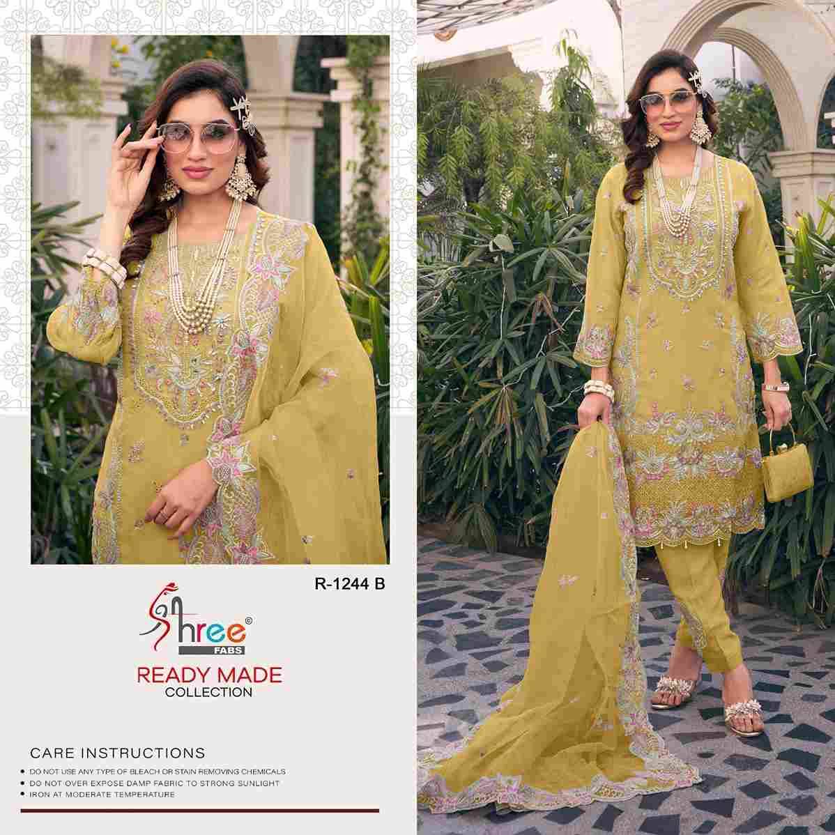 Shree Fabs Hit Design R-1244 Colours By Shree Fabs R-1244-A To R-1244-D Series Wholesale Designer Pakistani Suits Collection Beautiful Stylish Fancy Colorful Party Wear & Occasional Wear Organza Dresses At Wholesale Price