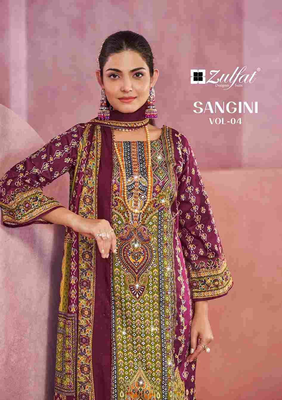 Sangini Vol-4 By Zulfat 614-001 To 614-006 Series Beautiful Festive Suits Stylish Fancy Colorful Casual Wear & Ethnic Wear Pure Jam Cotton Print Dresses At Wholesale Price