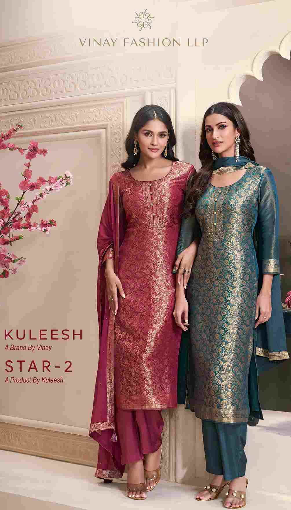 Star Vol-2 By Vinay Fashion 71071 To 71074 Series Designer Festive Suits Collection Beautiful Stylish Fancy Colorful Party Wear & Occasional Wear Simmer Jacquard Dresses At Wholesale Price