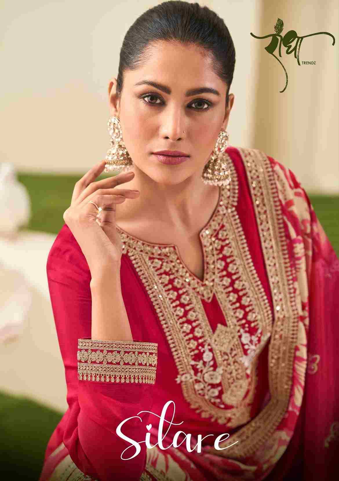 Sitare By Radha Trendz 3081 To 3083 Series Sharara Suits Beautiful Fancy Colorful Stylish Party Wear & Occasional Wear Chinnon Dresses At Wholesale Price