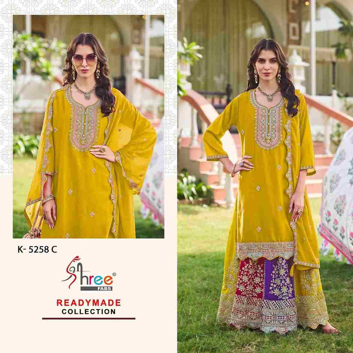 Shree Fabs Hit Design K-5258 Colours By Shree Fabs K-5258-A To K-5258-C Series Beautiful Pakistani Suits Colorful Stylish Fancy Casual Wear & Ethnic Wear Chinnon Embroidered Dresses At Wholesale Price