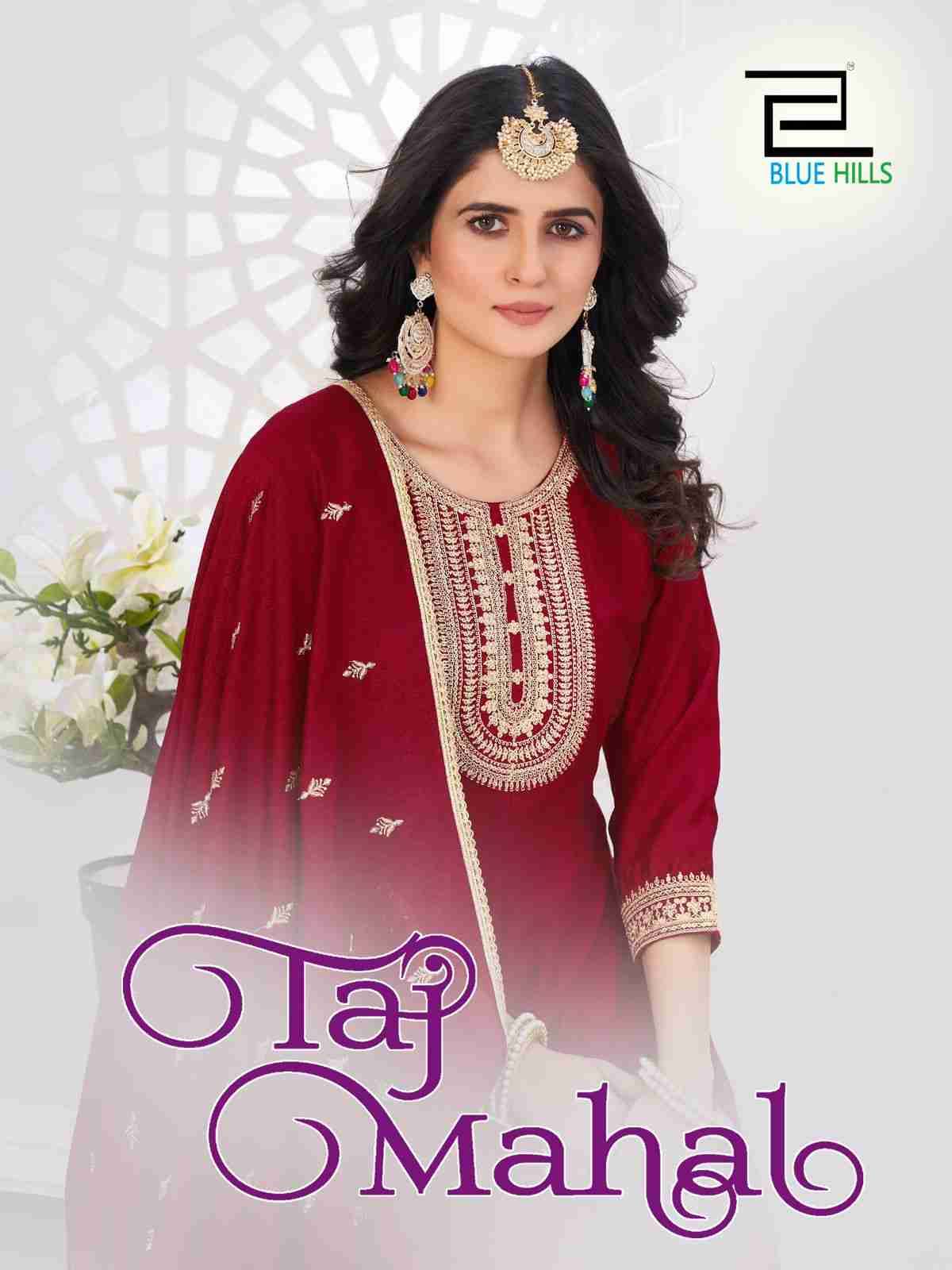 Taj Mahal By Blue Hills 1001 To 1006 Series Beautiful Stylish Festive Suits Fancy Colorful Casual Wear & Ethnic Wear & Ready To Wear Vichitra Dresses At Wholesale Price