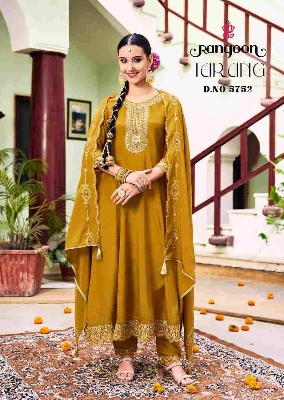 Tarang By Rangoon 5751 To 5754 Series Beautiful Stylish Festive Suits Fancy Colorful Casual Wear & Ethnic Wear & Ready To Wear Chinnon Silk Print Dresses At Wholesale Price