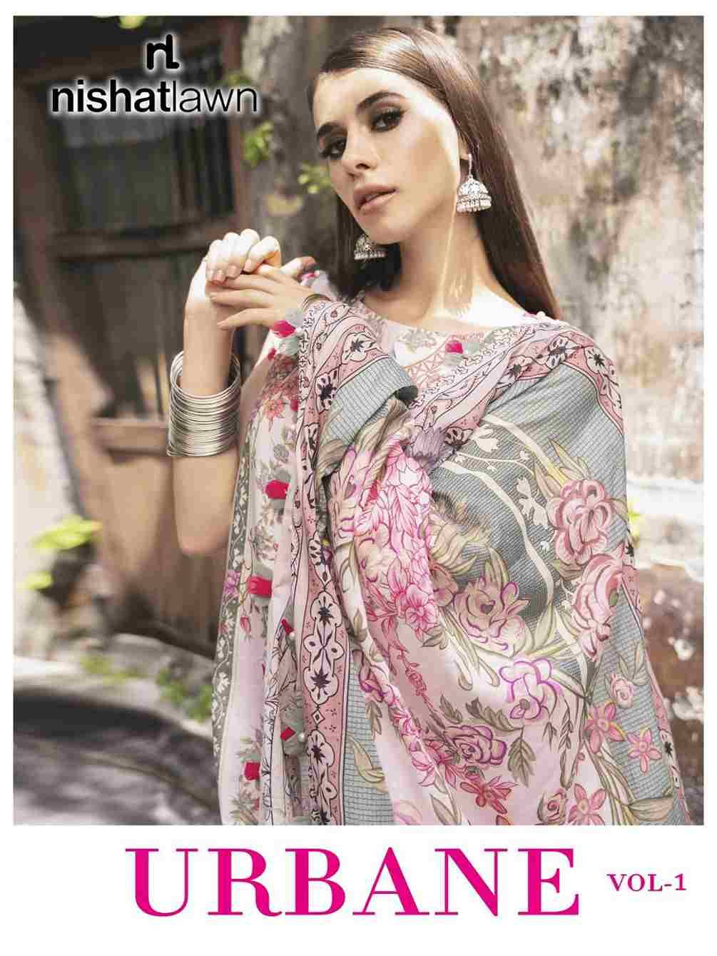 Urbane Vol-1 By Nishat Lawn 1001 To 1008 Series Beautiful Festive Suits Stylish Fancy Colorful Casual Wear & Ethnic Wear Pure Lawn Digital Print Dresses At Wholesale Price