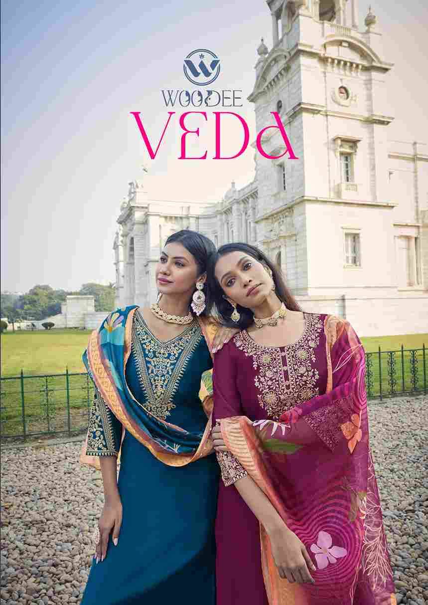 Veda By Woodee 1001 To 1006 Series Beautiful Stylish Festive Suits Fancy Colorful Casual Wear & Ethnic Wear & Ready To Wear Pure Viscose With Work Dresses At Wholesale Price