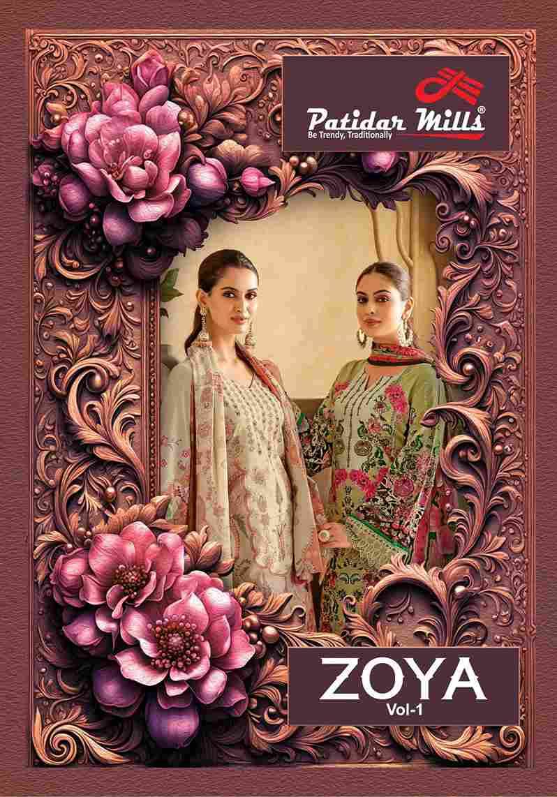 Zoya Vol-1 By Patidar Mills 1001 To 1008 Series Beautiful Festive Suits Stylish Fancy Colorful Casual Wear & Ethnic Wear Cotton Dresses At Wholesale Price