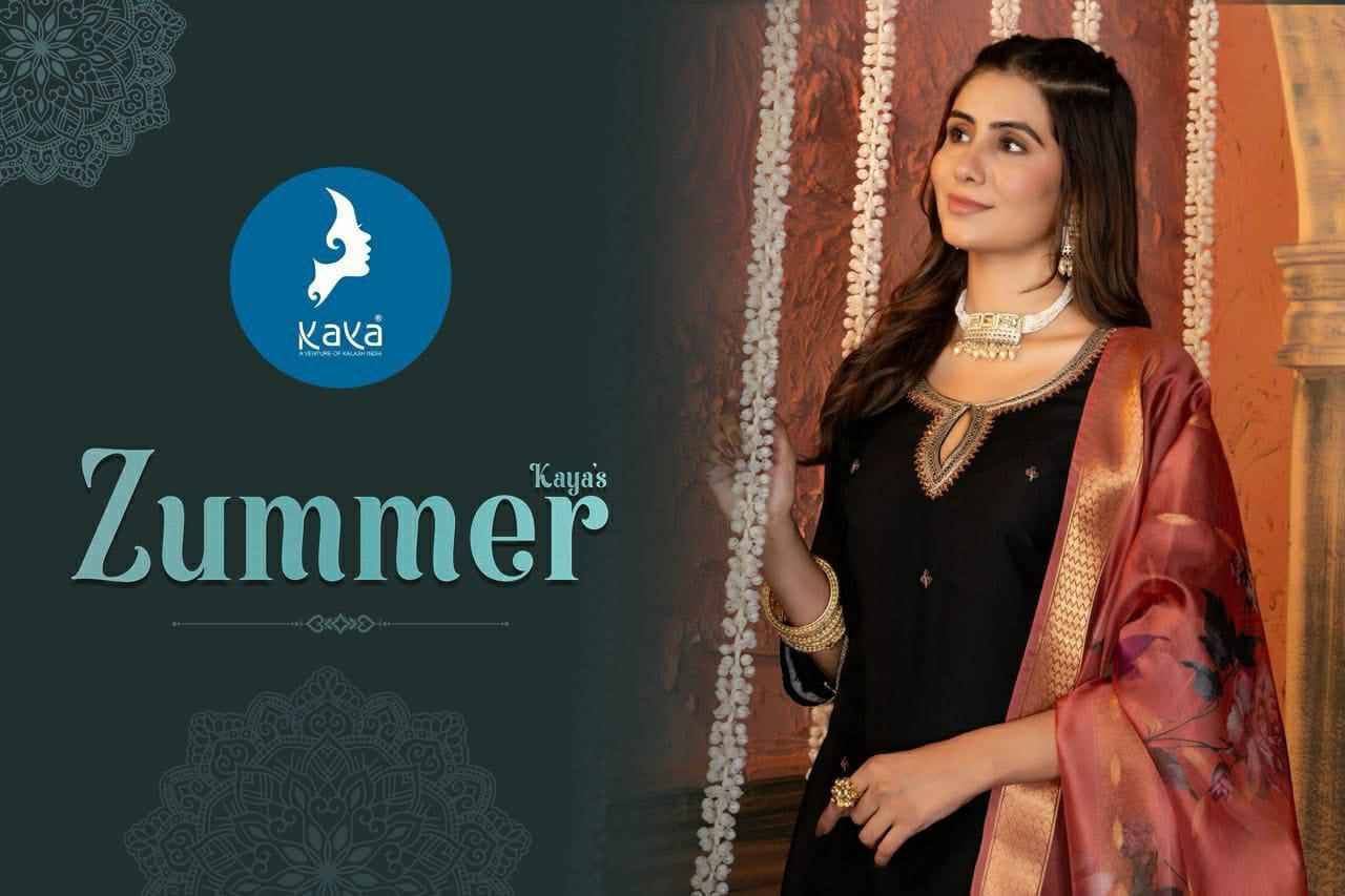 Zummer By Kaya 01 To 06 Series Beautiful Festive Suits Stylish Fancy Colorful Casual Wear & Ethnic Wear Silk Dresses At Wholesale Price