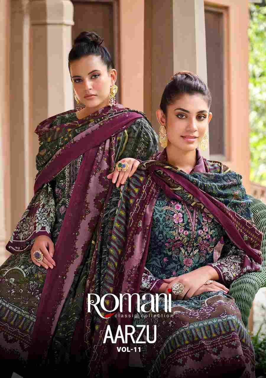 Aarzu Vol-11 By Romani 1094-001 To 1094-008 Series Beautiful Festive Suits Stylish Fancy Colorful Casual Wear & Ethnic Wear Soft Cotton Print Dresses At Wholesale Price