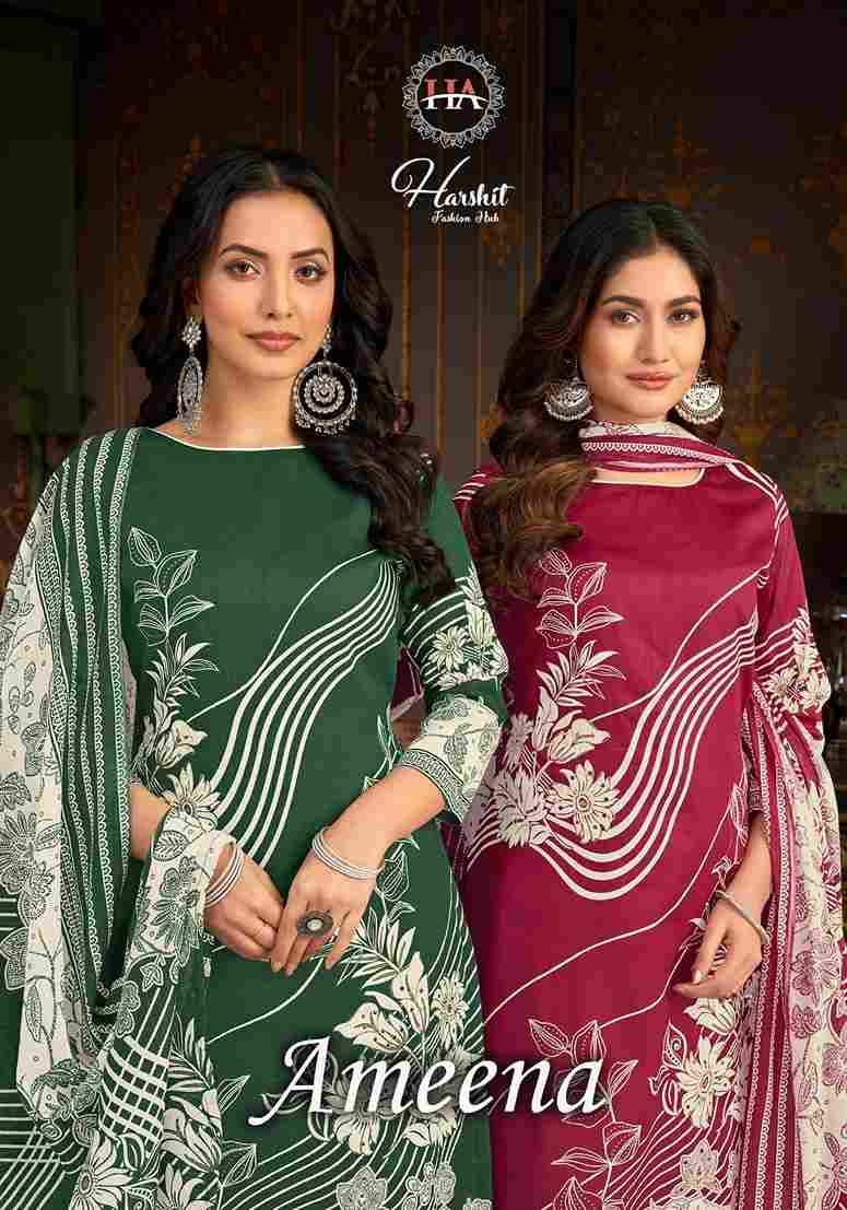 Ameena By Harshit Fashion Hub 1776-001 To 1776-006 Series Beautiful Festive Suits Stylish Fancy Colorful Casual Wear & Ethnic Wear Pure Jam Cotton Dresses At Wholesale Price