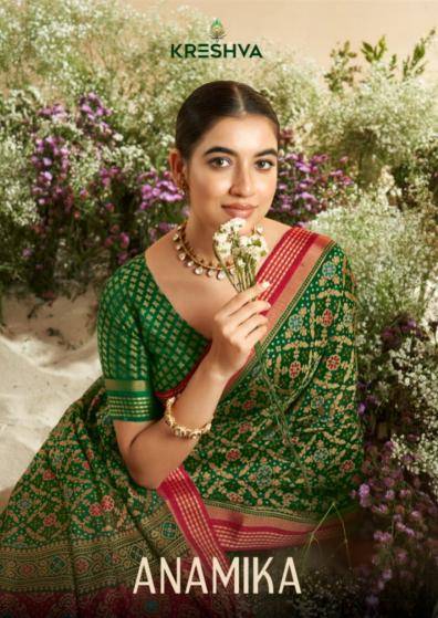 Anamika By Kreshva 1062 To 1064 Series Indian Traditional Wear Collection Beautiful Stylish Fancy Colorful Party Wear & Occasional Wear Georgette Sarees At Wholesale Price