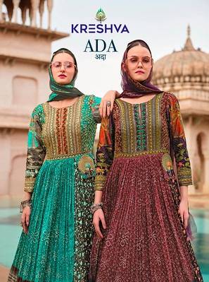 Ada By Kreshva Designer Stylish Fancy Colorful Beautiful Party Wear & Ethnic Wear Collection Fancy Silk Gown At Wholesale Price