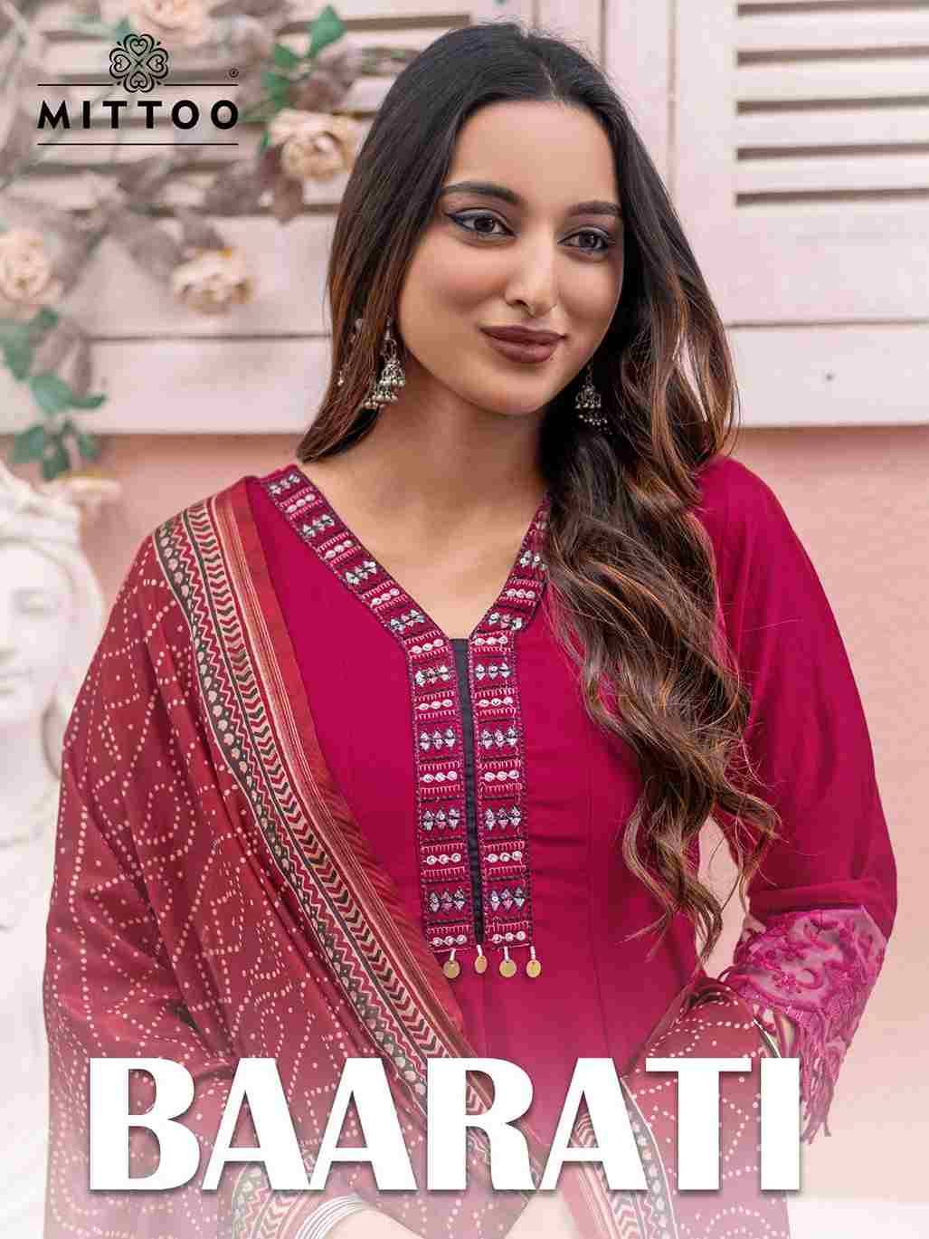 Baarati By Mittoo 1001 To 1004 Series Beautiful Festive Suits Colorful Stylish Fancy Casual Wear & Ethnic Wear Heavy Vichitra Dresses At Wholesale Price