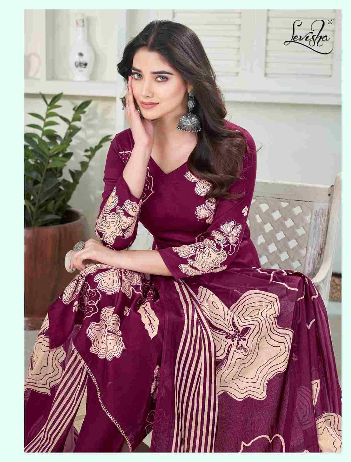 Dil-Bagh Vol-2 By Levisha 1001 To 1004 Series Festive Suits Beautiful Fancy Colorful Stylish Party Wear & Occasional Wear Cambric Cotton Dresses At Wholesale Price