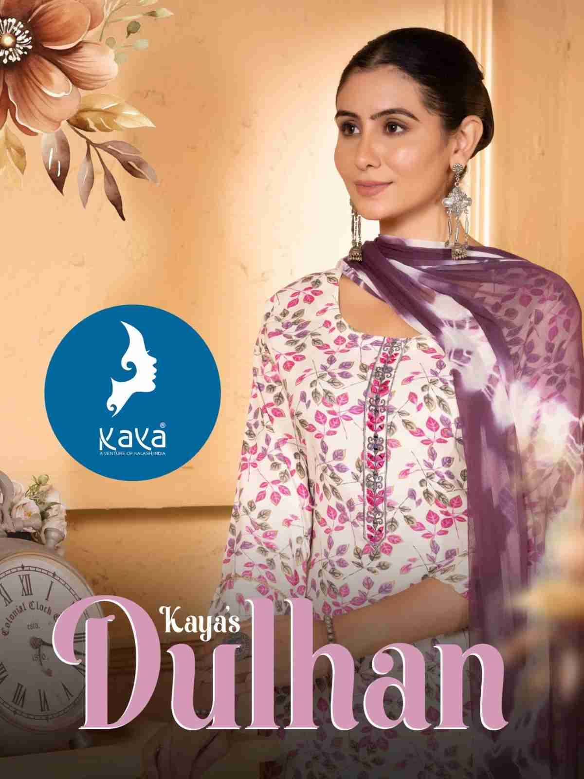 Dulhan By Kaya 01 To 08 Series Festive Suits Collection Beautiful Stylish Fancy Colorful Party Wear & Occasional Wear Rayon Print Dresses At Wholesale Price