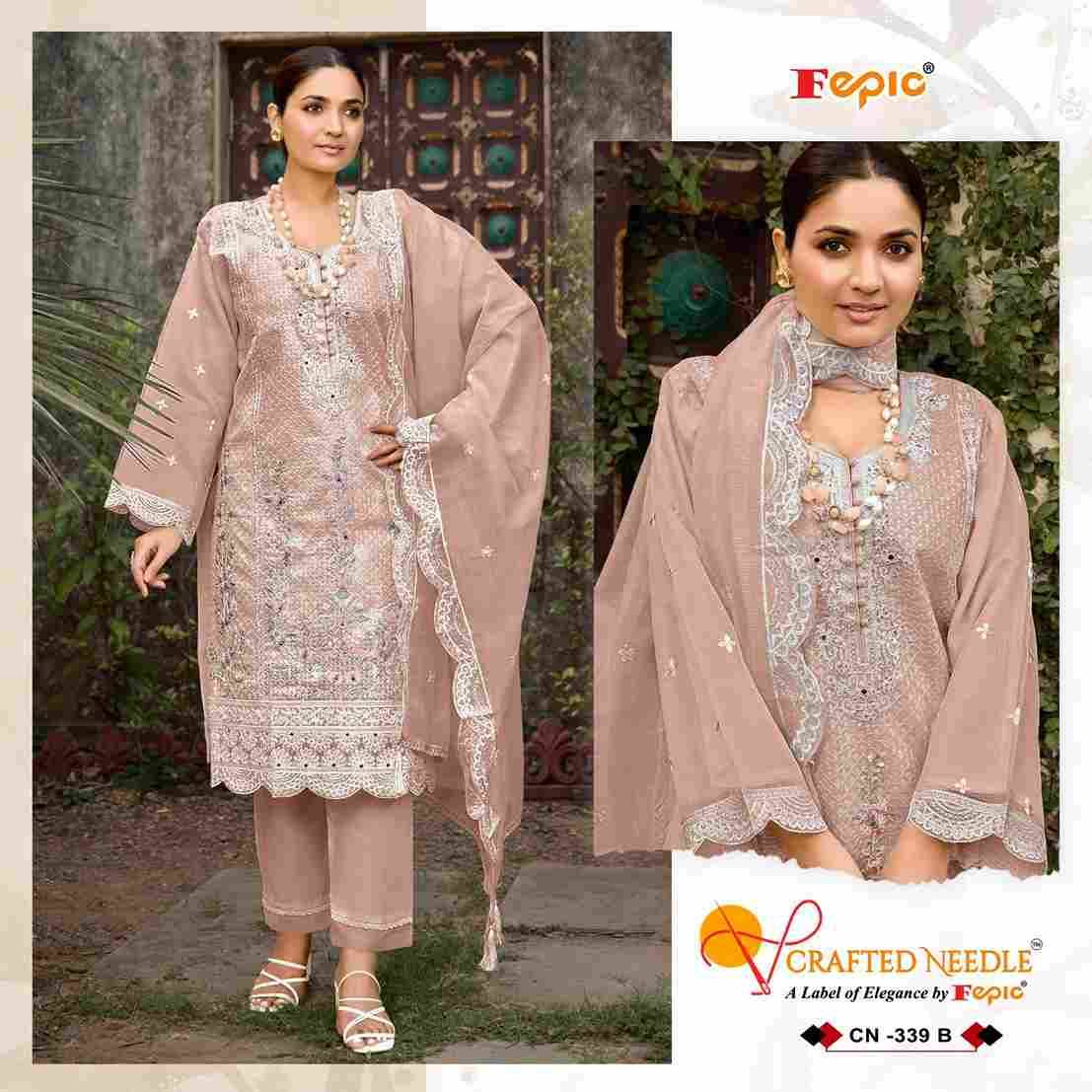 Fepic 339 Colours By Fepic 339-A To 339-C Series Beautiful Pakistani Suits Colorful Stylish Fancy Casual Wear & Ethnic Wear Organza Embroidered Dresses At Wholesale Price