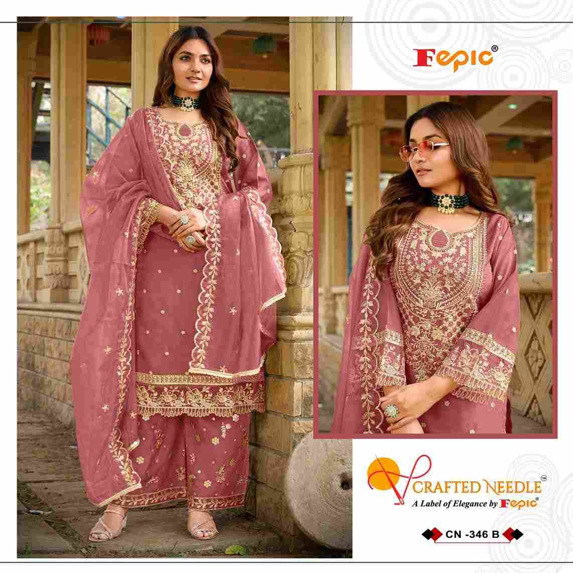 Fepic 346 Colours By Fepic 346-A To 346-D Series Beautiful Pakistani Suits Colorful Stylish Fancy Casual Wear & Ethnic Wear Organza Embroidered Dresses At Wholesale Price