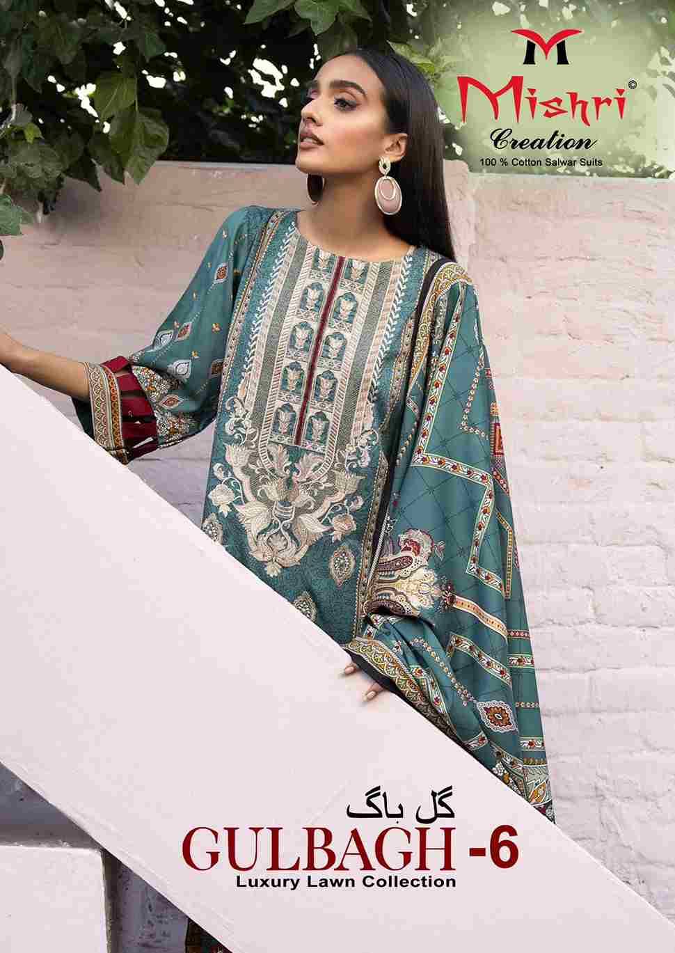 Gulbagh Vol-6 By Mishri 6001 To 6006 Series Beautiful Suits Stylish Colorful Fancy Casual Wear & Ethnic Wear Lawn Cotton Print Dresses At Wholesale Price