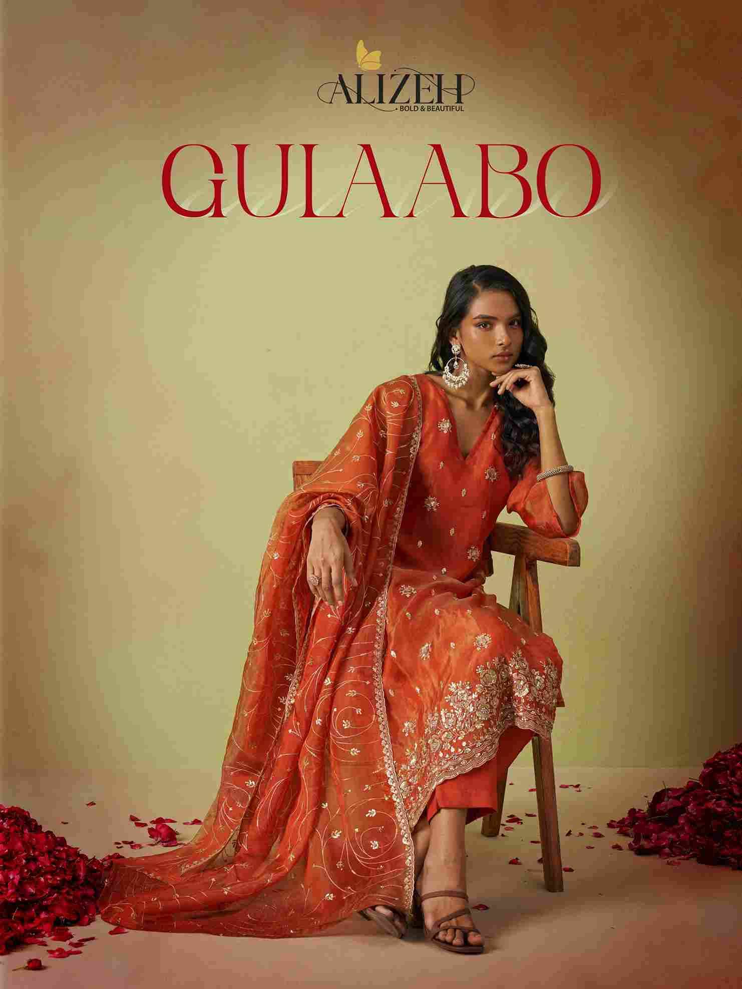 Gulaabo By Alizeh 7001 To 7004 Series Beautiful Festive Suits Colorful Stylish Fancy Casual Wear & Ethnic Wear Pure Organza Dresses At Wholesale Price