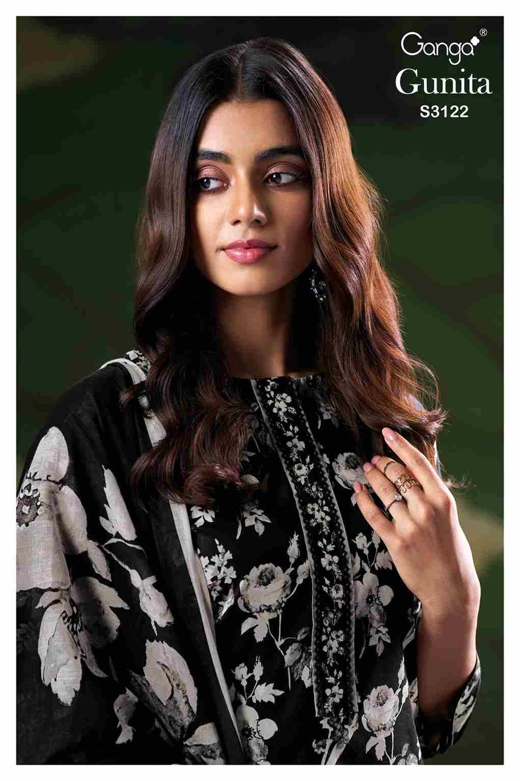 Gunita-3122 By Ganga Fashion 3122-A To 3122-B Series Beautiful Festive Suits Colorful Stylish Fancy Casual Wear & Ethnic Wear Pure Cotton Print Dresses At Wholesale Price