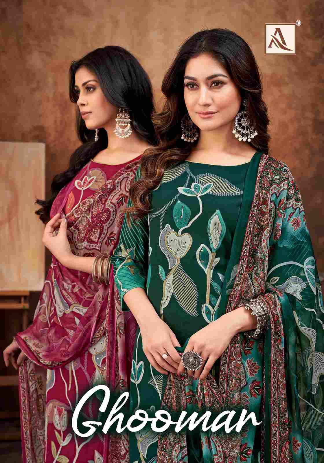 Ghoomar By Alok Suit 1743-001 To 1743-004 Series Beautiful Festive Suits Colorful Stylish Fancy Casual Wear & Ethnic Wear Pure Zam Dresses At Wholesale Price