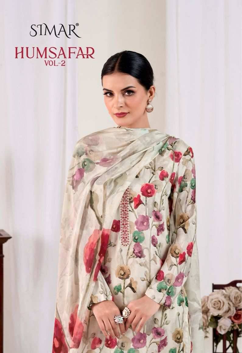 Humsafar Vol-2 By Simar 5202 To 5205 Series Beautiful Festive Suits Stylish Fancy Colorful Casual Wear & Ethnic Wear Pure Viscose Muslin Dresses At Wholesale Price