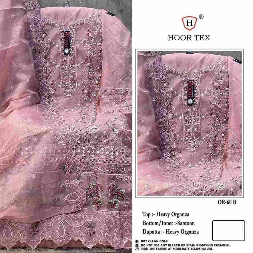 Hoor Tex Hit Design OR-60 Colours By Hoor Tex OR-60-A To OR-60-D Series Beautiful Pakistani Suits Stylish Colorful Fancy Casual Wear & Ethnic Wear Heavy Organza Embroidered Dresses At Wholesale Price