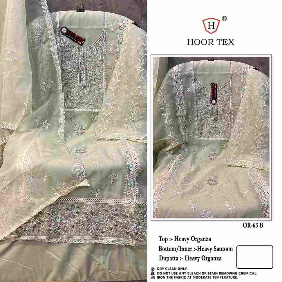 Hoor Tex Hit Design OR-63 Colours By Hoor Tex OR-63-A To OR-63-D Series Beautiful Pakistani Suits Stylish Colorful Fancy Casual Wear & Ethnic Wear Heavy Organza Embroidered Dresses At Wholesale Price