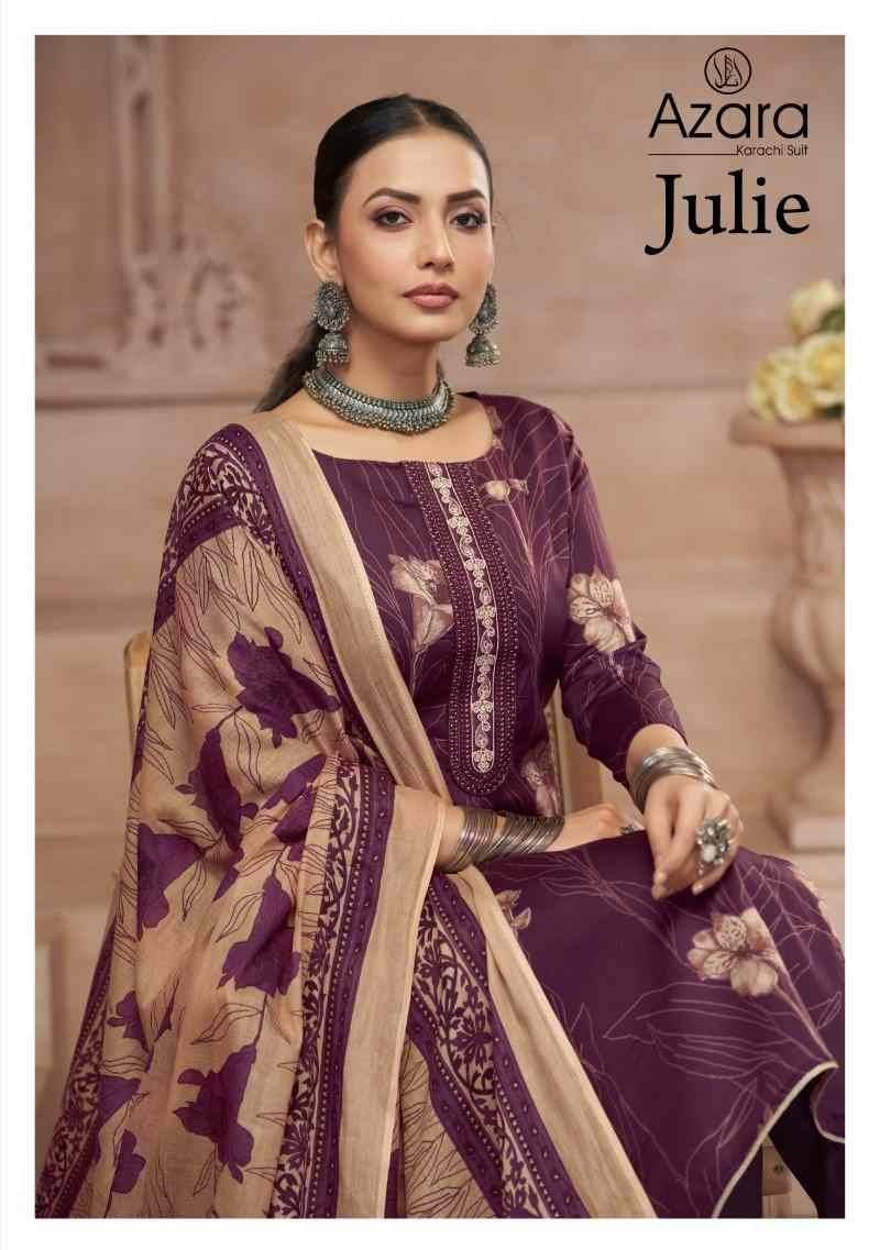 Julie By Azara 42001 To 42004 Series Beautiful Festive Suits Stylish Fancy Colorful Casual Wear & Ethnic Wear Pure Jam Cotton Dresses At Wholesale Price