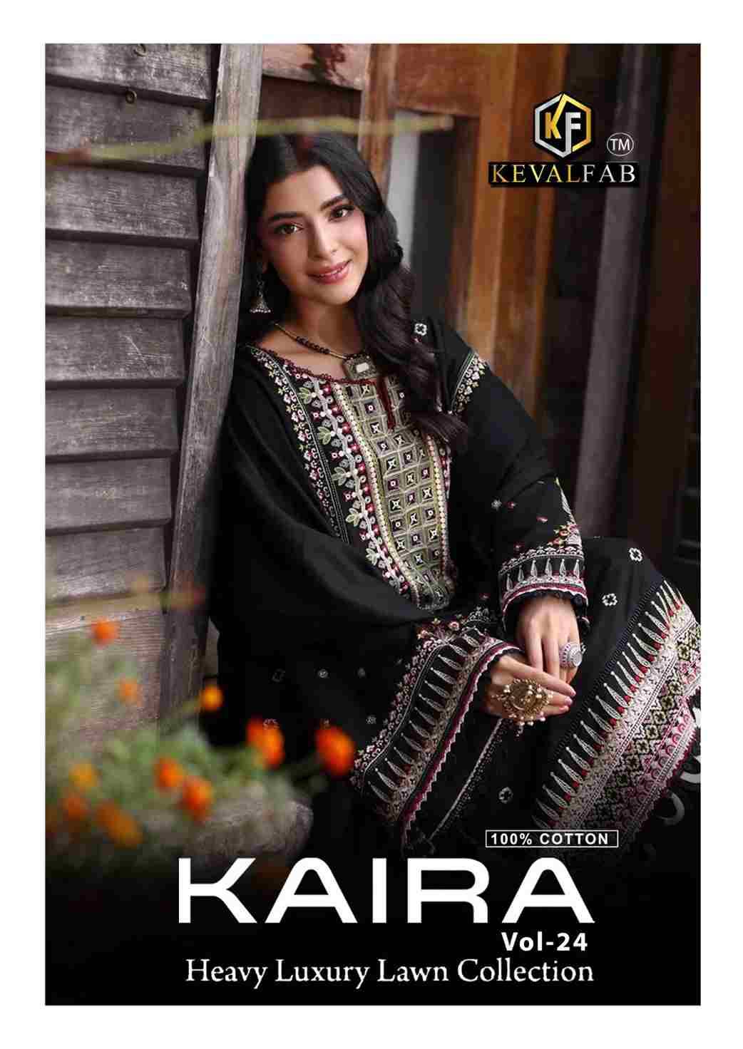 Kaira Vol-24 By Keval Fab 24001 To 24006 Series Beautiful Festive Suits Colorful Stylish Fancy Casual Wear & Ethnic Wear Pure Lawn Cotton Print Dresses At Wholesale Price