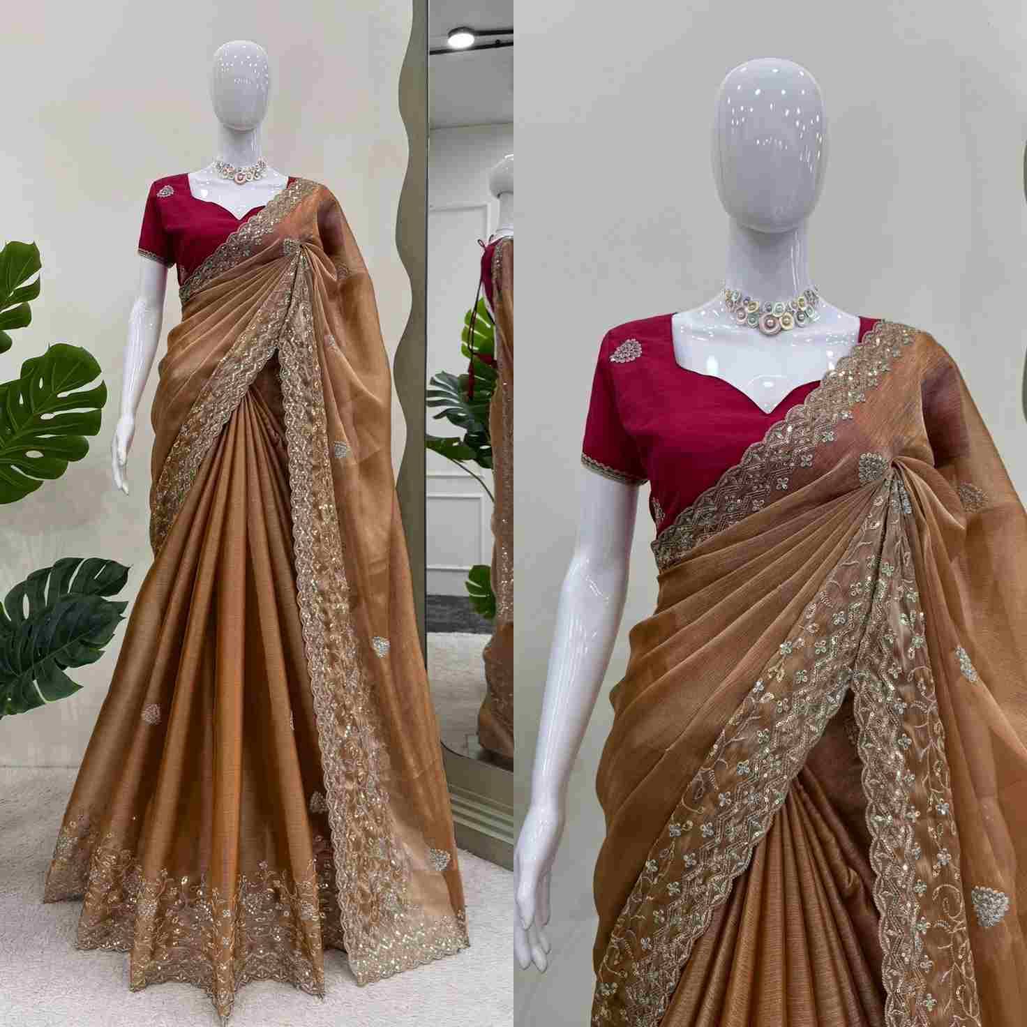 K-566 By Fashid Wholesale 01 To 02 Series Indian Traditional Wear Collection Beautiful Stylish Fancy Colorful Party Wear & Occasional Wear Burberry Silk Sarees At Wholesale Price