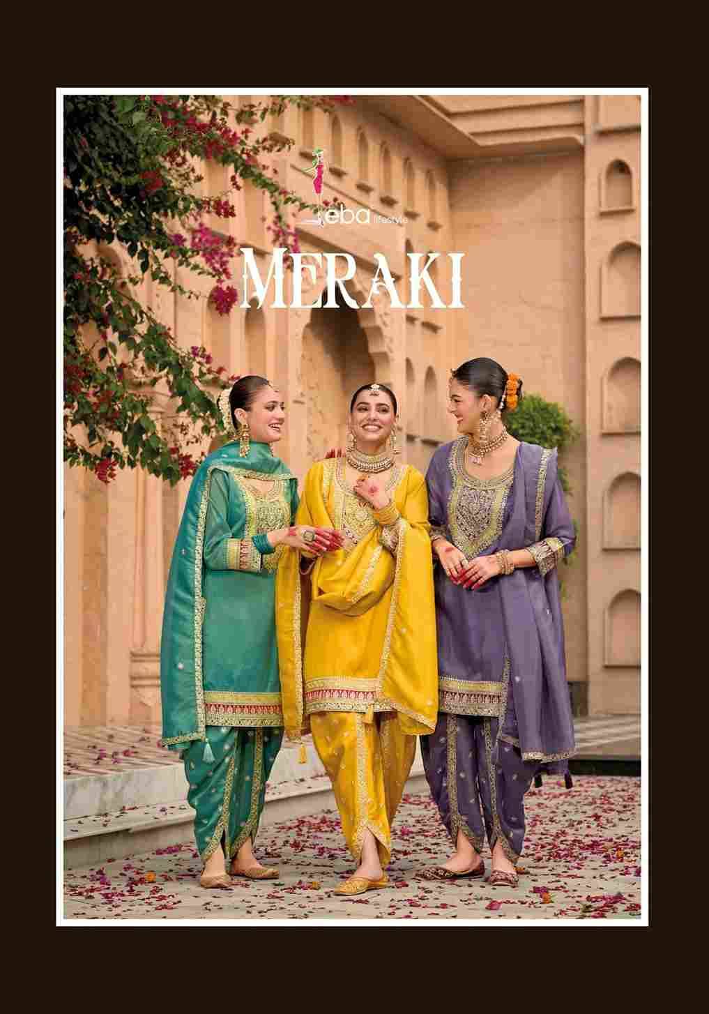 Meraki By Eba Lifestyle 1784 To 1786 Series Beautiful Festive Suits Colorful Stylish Fancy Casual Wear & Ethnic Wear Simmer Embroidery Dresses At Wholesale Price