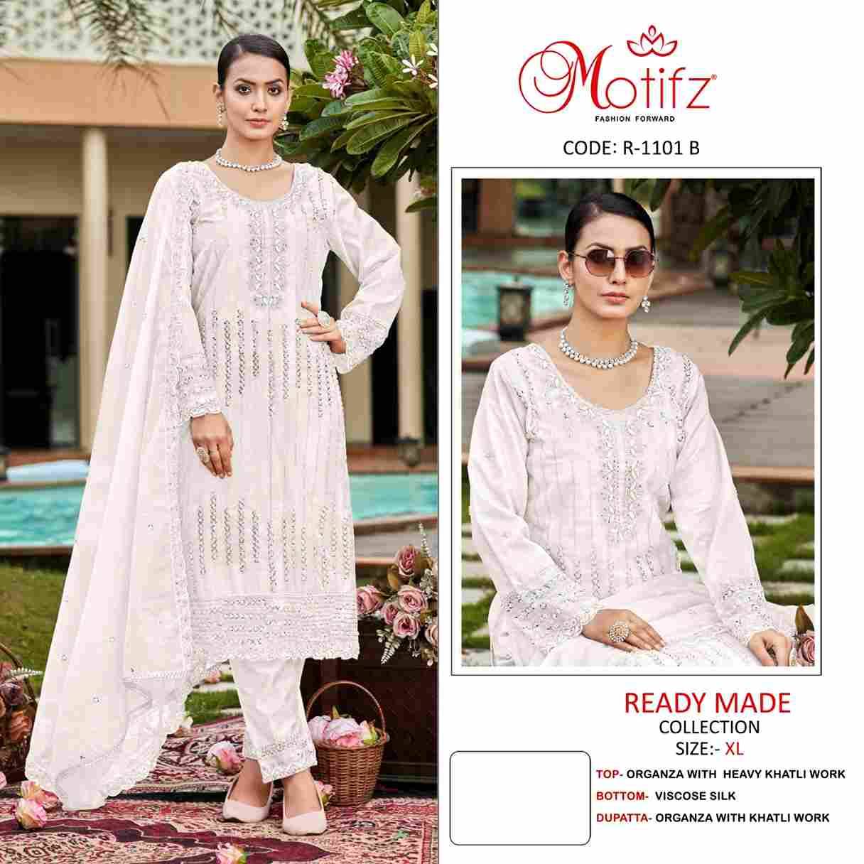 Motifz Hit Design 1101 Colours By Motifz 1101-A To 1101-D Series Beautiful Pakistani Suits Colorful Stylish Fancy Casual Wear & Ethnic Wear Organza Dresses At Wholesale Price