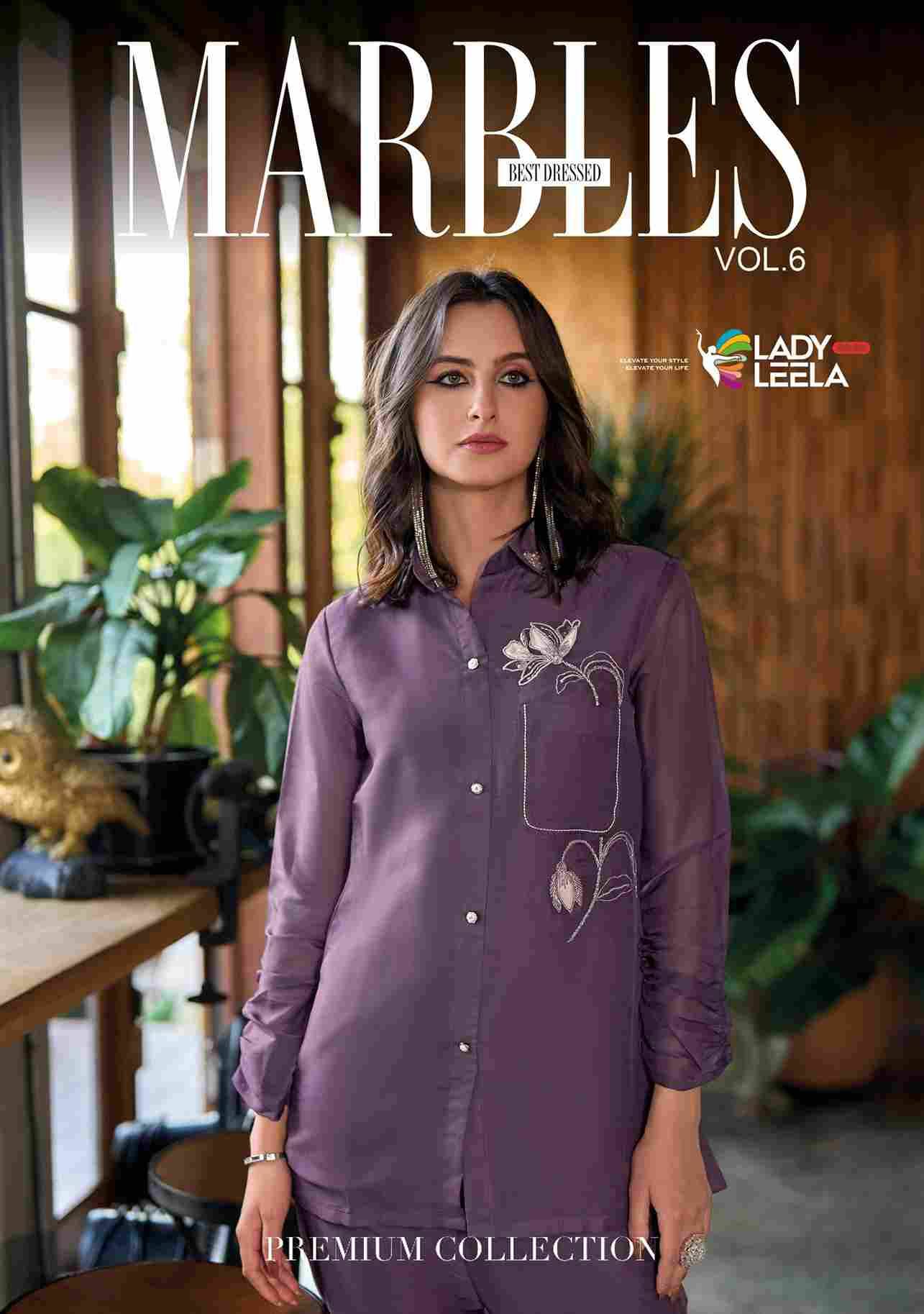 Marbles Vol-6 By Lady Leela 31031 To 31036 Series Designer Stylish Fancy Colorful Beautiful Party Wear & Ethnic Wear Collection Viscose Organza Print Tops With Bottom At Wholesale Price