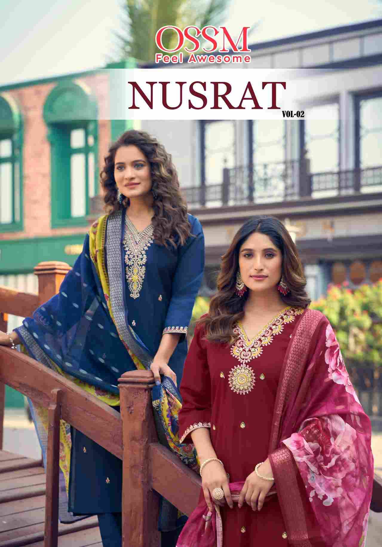 Nusrat Vol-2 By Ossm 2001 To 2006 Series Beautiful Stylish Festive Suits Fancy Colorful Casual Wear & Ethnic Wear & Ready To Wear Pure Viscose Silk Dresses At Wholesale Price