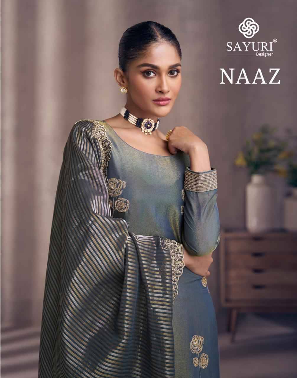 Naaz By Sayuri 5639 To 5642 Series Designer Festive Suits Beautiful Fancy Colorful Stylish Party Wear & Occasional Wear Simar Silk Dresses At Wholesale Price