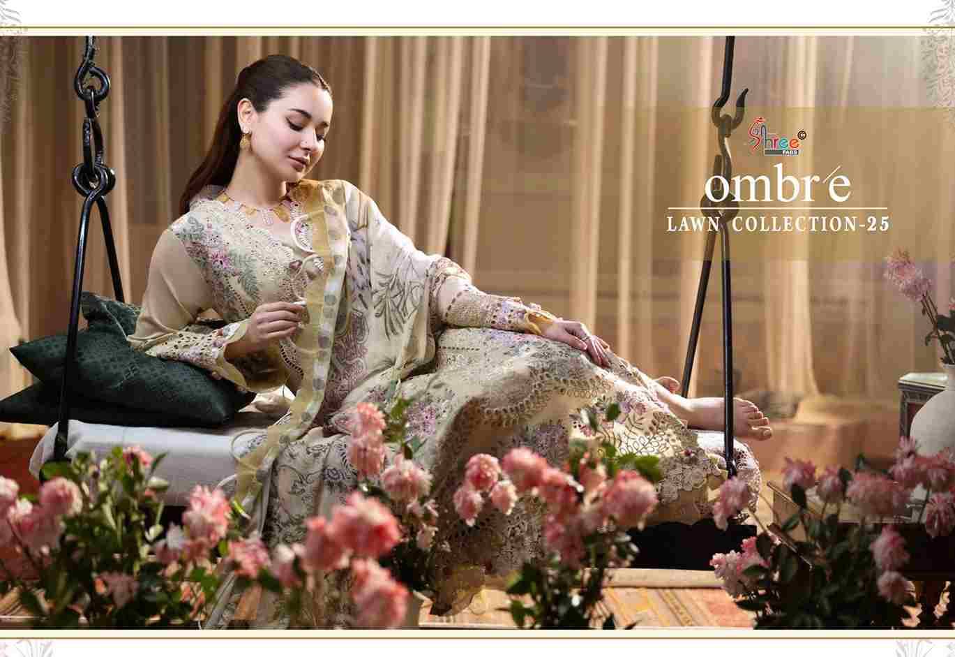 Ombre Lawn Collection-2025 By Shree Fabs 3071 To 3076 Series Pakistani Suits Beautiful Fancy Colorful Stylish Party Wear & Occasional Wear Pure Cotton With Embroidery Dresses At Wholesale Price