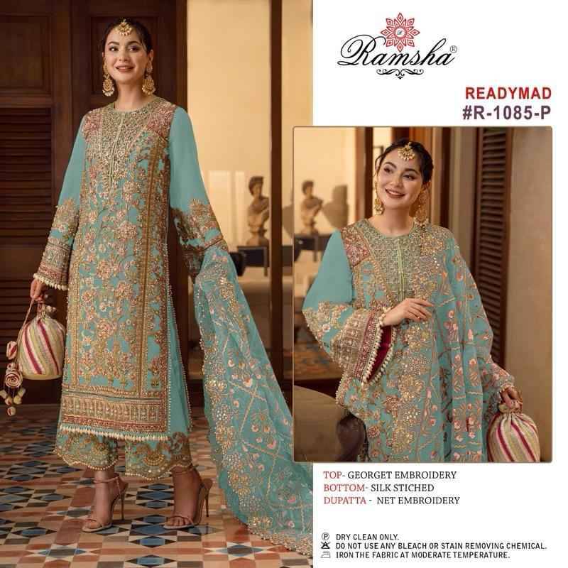 Ramsha 1085 Colours Vol-4 By Ramsha 1085-O To 1085-R Series Designer Pakistani Suits Beautiful Stylish Fancy Colorful Party Wear & Occasional Wear Georgette Dresses At Wholesale Price