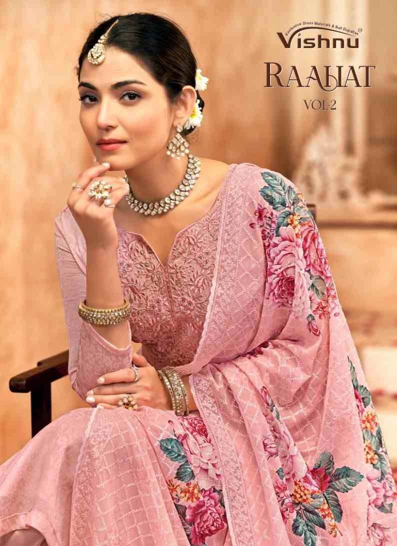 Raahat Vol-2 By Vishnu 91001 To 91008 Series Beautiful Stylish Festive Suits Fancy Colorful Casual Wear & Ethnic Wear & Ready To Wear Georgette Jacquard Dresses At Wholesale Price