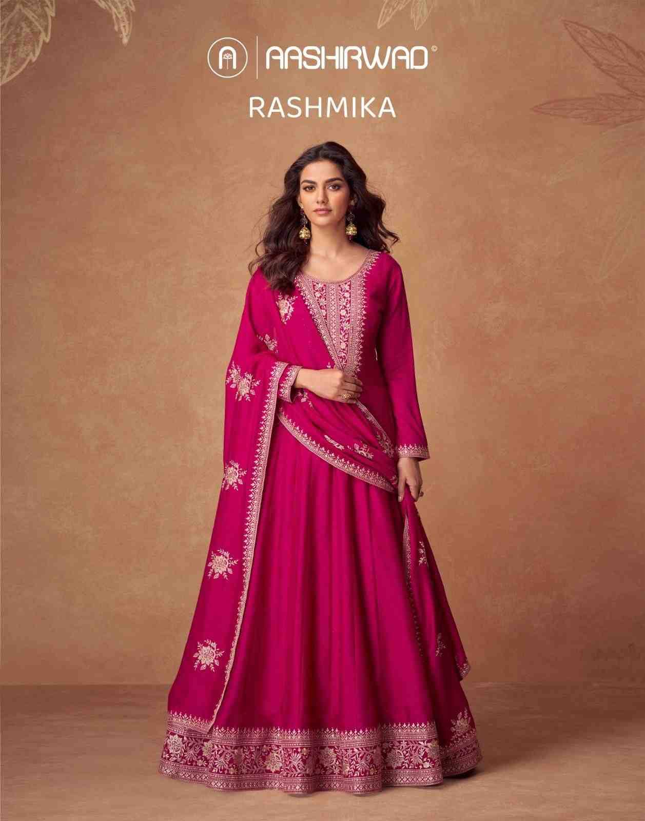 Rashmika By Aashirwad Creation 10196 To 10200 Series Designer Stylish Fancy Colorful Beautiful Party Wear & Ethnic Wear Collection Premium Silk Gowns With Dupatta At Wholesale Price