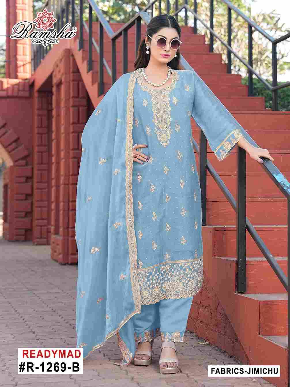 Ramsha 1269 Colours By Ramsha 1269-A To 1269-D Series Designer Pakistani Suits Beautiful Fancy Colorful Stylish Party Wear & Occasional Wear Jimmy Chu Embroidered Dresses At Wholesale Price