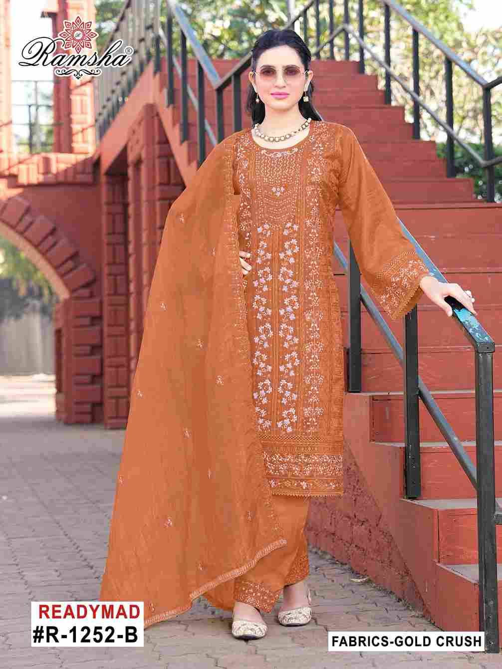 Ramsha 1252 Colours By Ramsha 1252-A To 1252-D Series Designer Pakistani Suits Beautiful Fancy Colorful Stylish Party Wear & Occasional Wear Fancy Embroidered Dresses At Wholesale Price