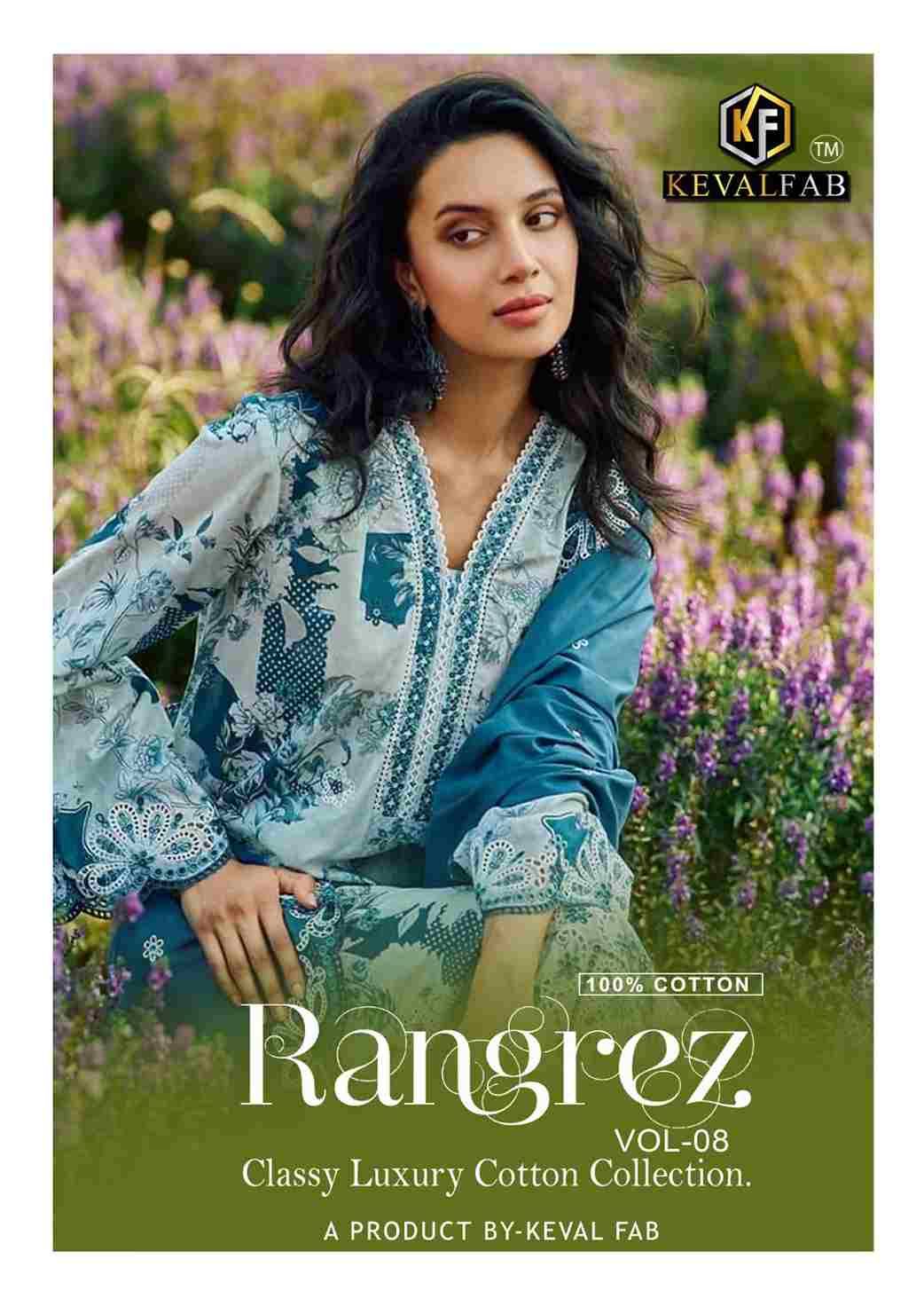 Rangrez Vol-8 By Keval Fab 8001 To 8006 Series Beautiful Festive Suits Stylish Fancy Colorful Casual Wear & Ethnic Wear Heavy Cotton Print Dresses At Wholesale Price