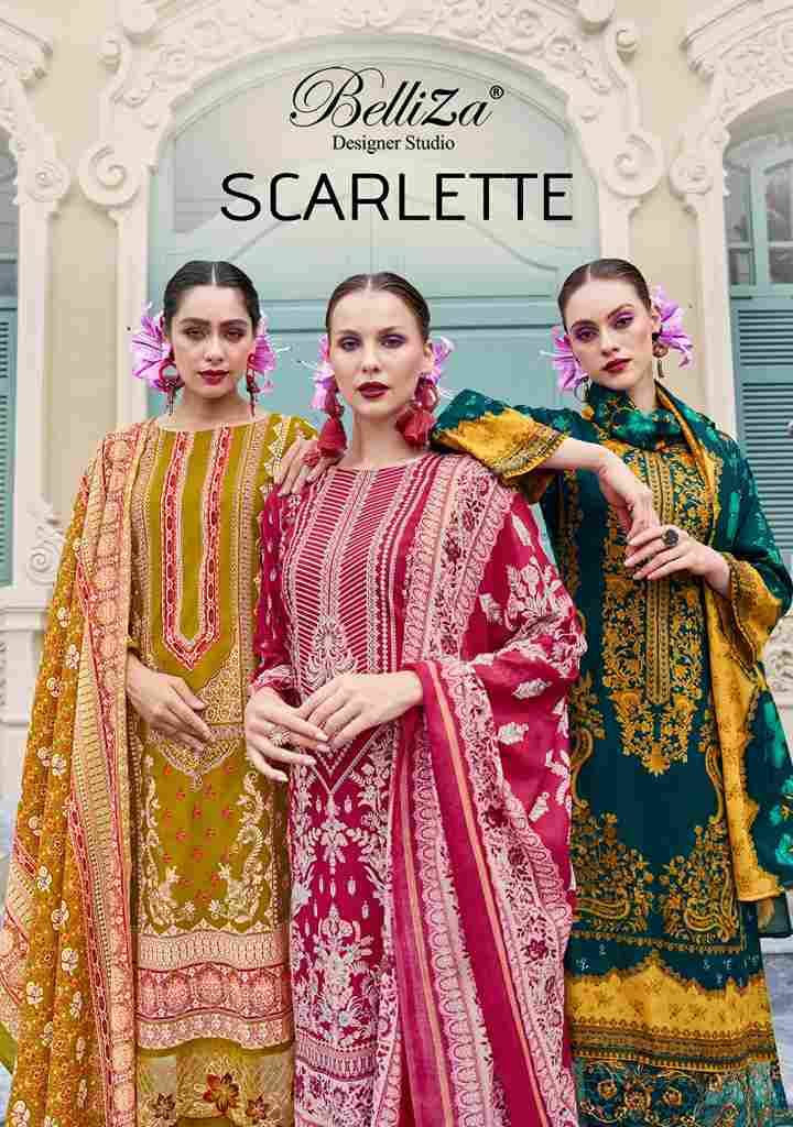 Scarlette By Belliza 1033-001 To 1033-008 Series Beautiful Suits Colorful Stylish Fancy Casual Wear & Ethnic Wear Pure Cotton Print With Embroidered Dresses At Wholesale Price