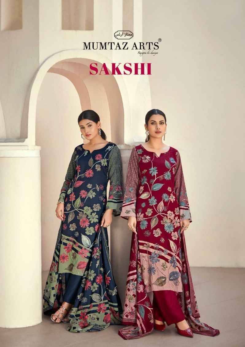 Sakshi By Mumtaz Arts 101 To 104 Series Beautiful Festive Suits Colorful Stylish Fancy Casual Wear & Ethnic Wear Pure Jam Satin Print With Work Dresses At Wholesale Price