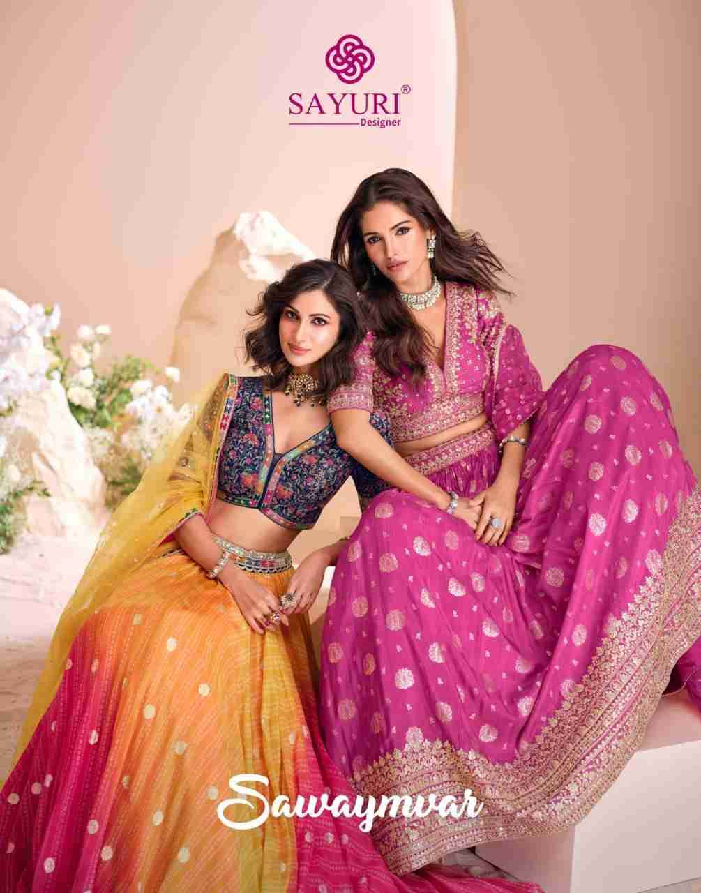 Sawaymwar By Sayuri 5696 To 5698 Series Designer Beautiful Festive Collection Occasional Wear & Party Wear Viscose Jacquard Silk Lehengas At Wholesale Price