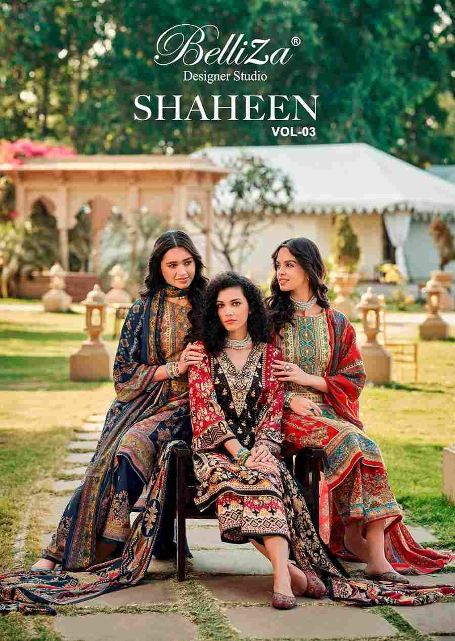 Shaheen Vol-3 By Belliza 1043-001 To 1043-008 Series Beautiful Festive Suits Stylish Fancy Colorful Casual Wear & Ethnic Wear Pure Viscose Rayon Print Dresses At Wholesale Price