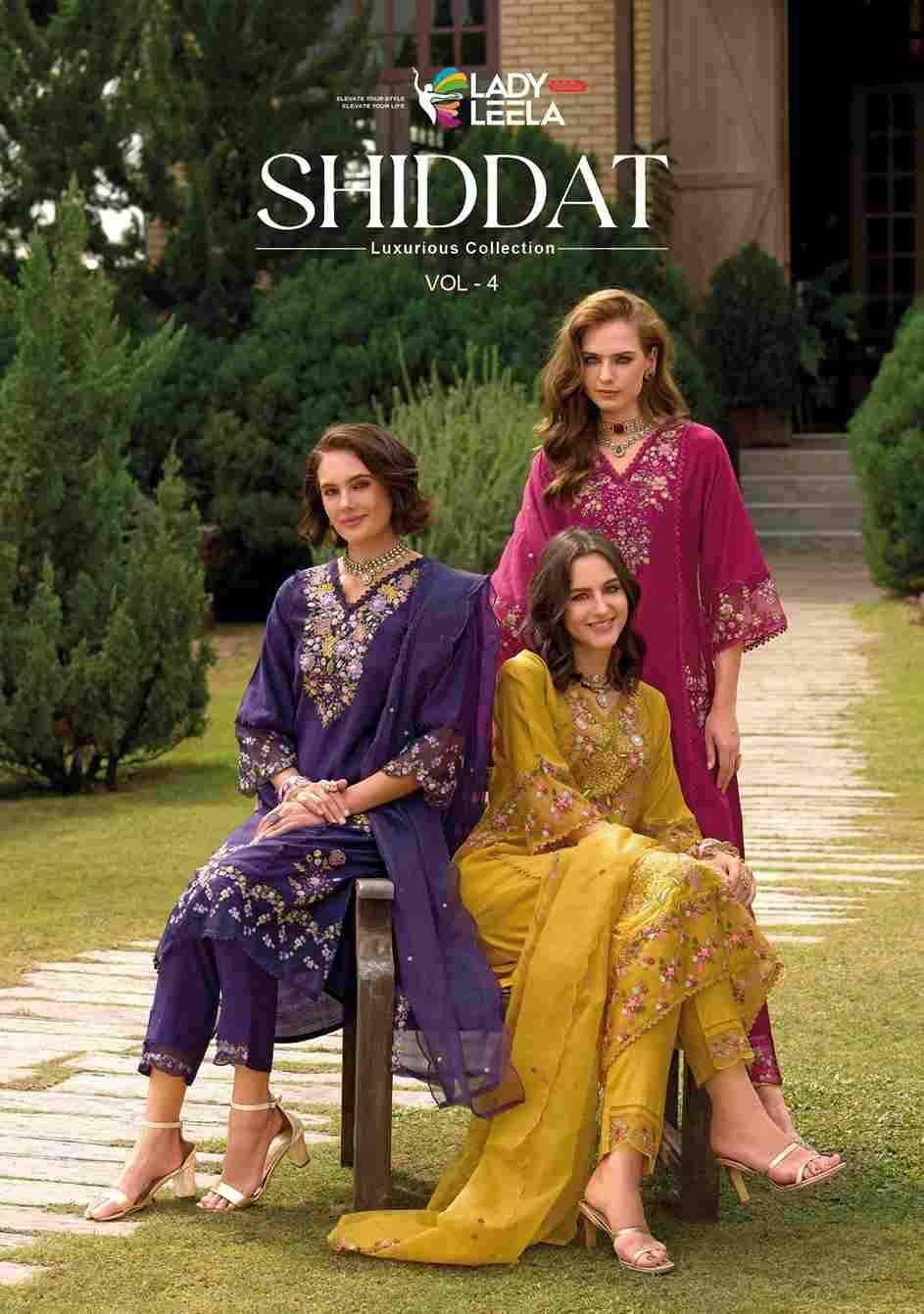 Shiddat Vol-4 By Lady Leela 31011 To 31016 Series Designer Festive Suits Beautiful Fancy Stylish Colorful Party Wear & Occasional Wear Pure Viscose Embroidered Dresses At Wholesale Price