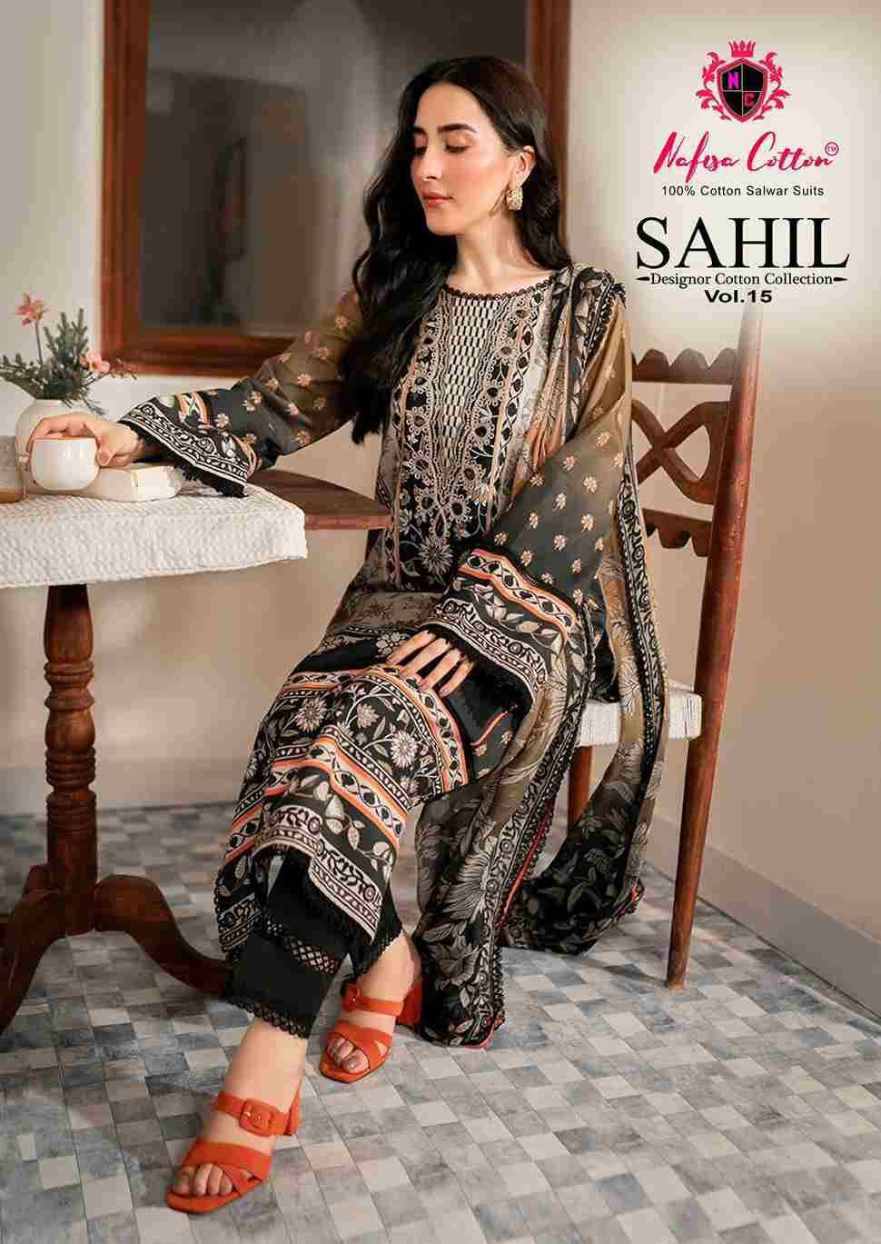 Sahil Vol-15 By Nafisa Cotton 15001 To 15006 Series Designer Festive Suits Beautiful Stylish Fancy Colorful Party Wear & Occasional Wear Pure Cotton Dresses At Wholesale Price