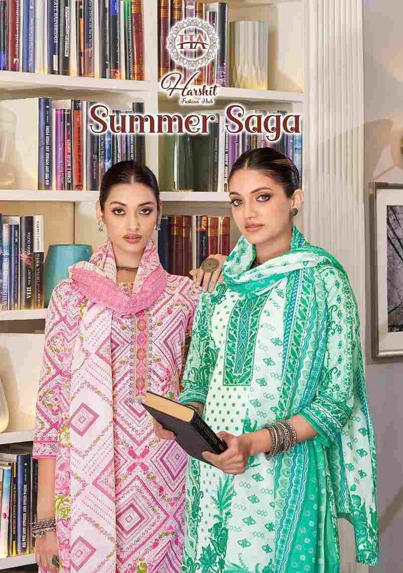 Summer Saga By Harshit Fashion Hub 1780-001 To 1780-008 Series Beautiful Festive Suits Stylish Fancy Colorful Casual Wear & Ethnic Wear Pure Cotton Dresses At Wholesale Price