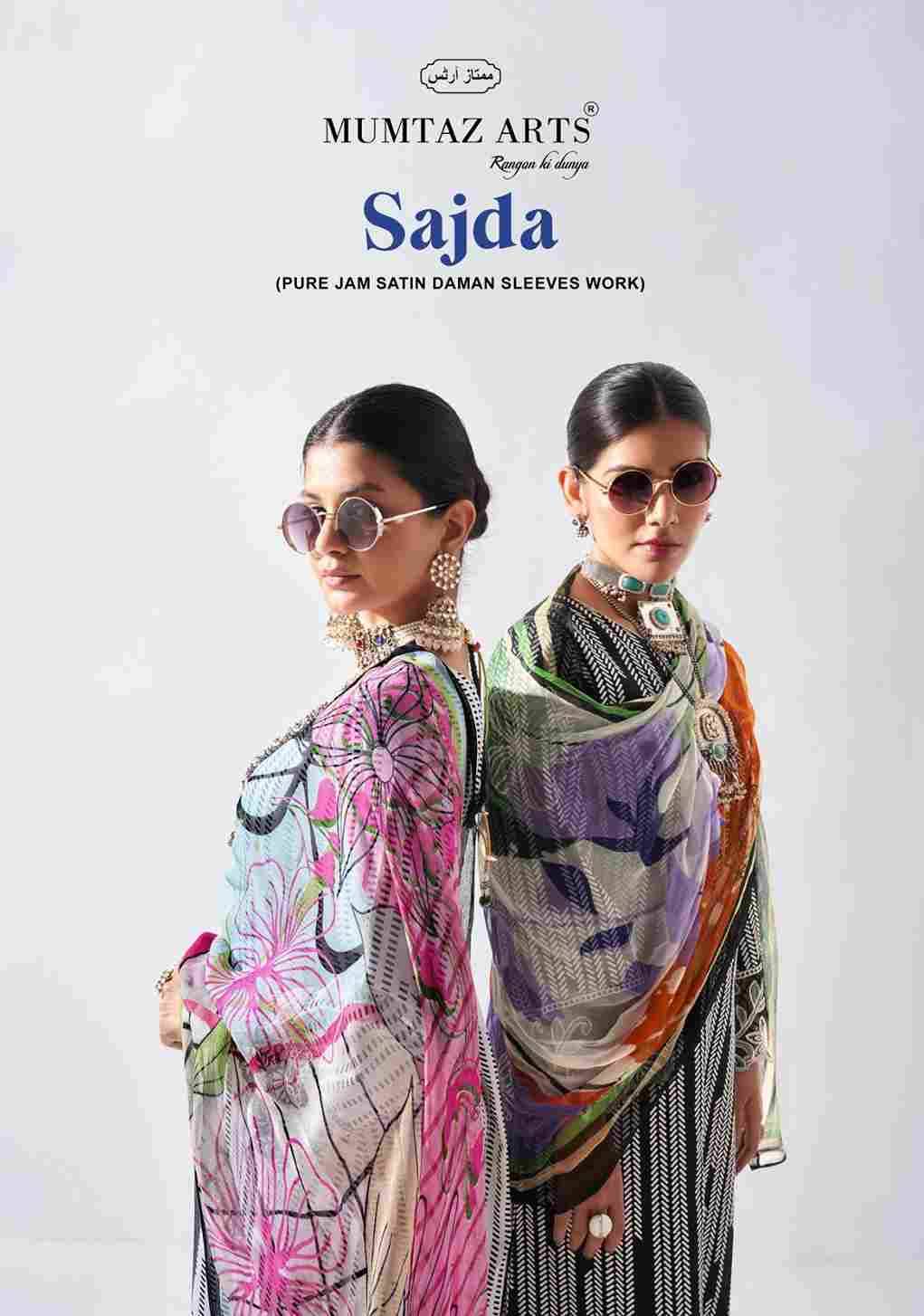 Sajda By Mumtaz Arts 2201 To 2206 Series Beautiful Festive Suits Colorful Stylish Fancy Casual Wear & Ethnic Wear Pure Jam Satin Print With Work Dresses At Wholesale Price